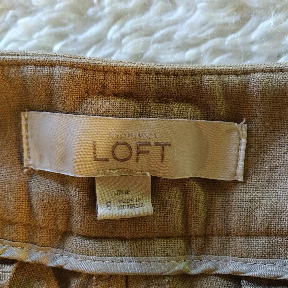 LOFT Tan Wide Leg Pants - Picture 4 of 9